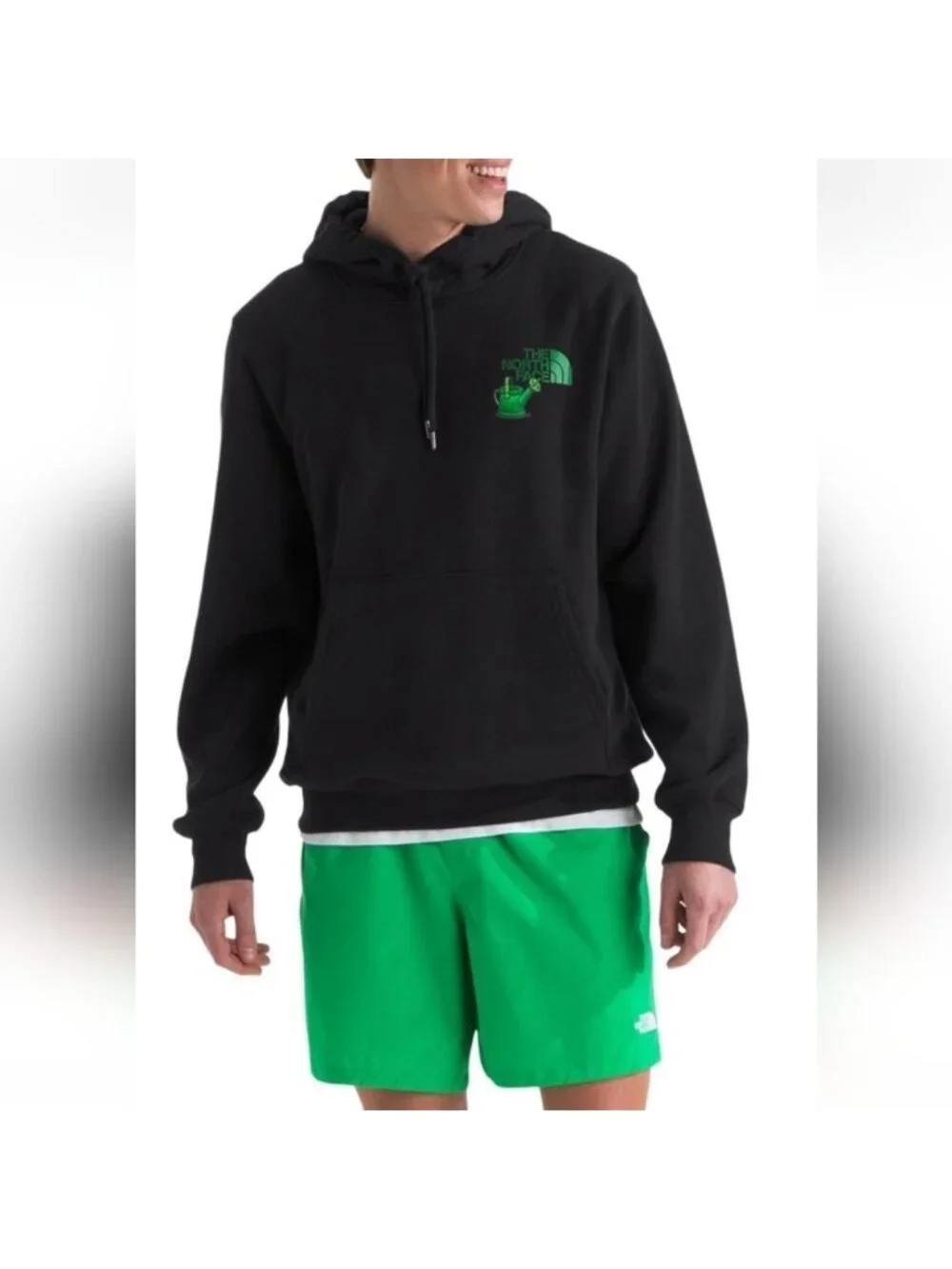 The North Face Crown Shyness Black Hoodie Plant Lover Unisex Mens XS Women S/M